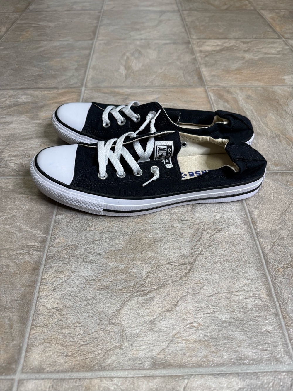 Converse Chuck Taylor Shoreline Low Women’s Shoe Size 10 Black All Star Preowned - Picture 4 of 8